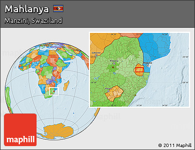 Political Location Map of Mahlanya