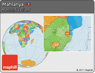 Political Location Map of Mahlanya