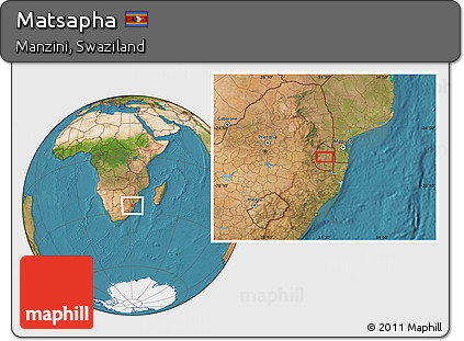 Satellite Location Map of Matsapha