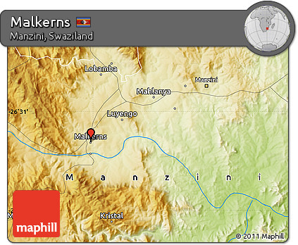 Physical Map of Malkerns