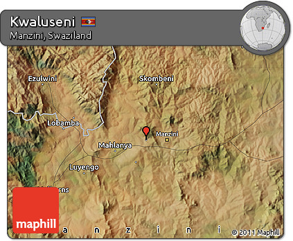 Satellite Map of Kwaluseni