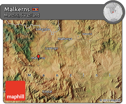 Satellite Map of Malkerns