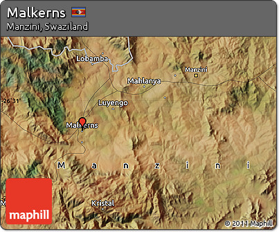 Satellite Map of Malkerns