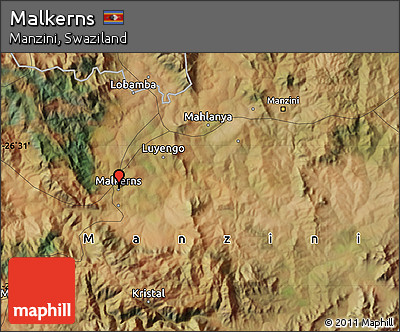 Satellite Map of Malkerns