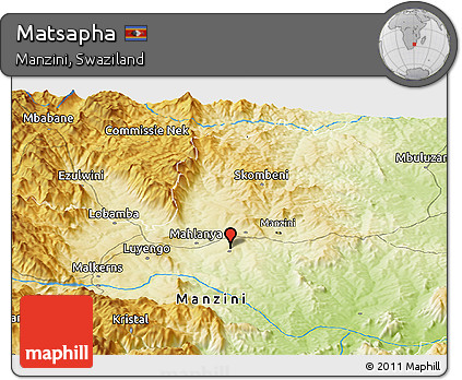 Physical Panoramic Map of Matsapha
