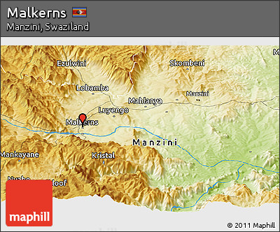 Physical Panoramic Map of Malkerns