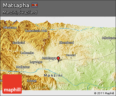 Physical Panoramic Map of Matsapha