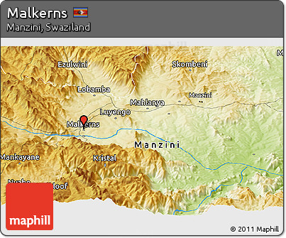 Physical Panoramic Map of Malkerns