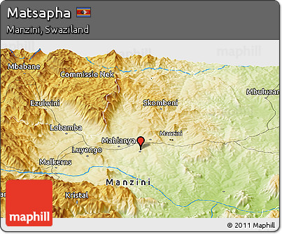Physical Panoramic Map of Matsapha