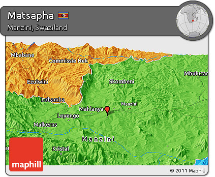Political Panoramic Map of Matsapha