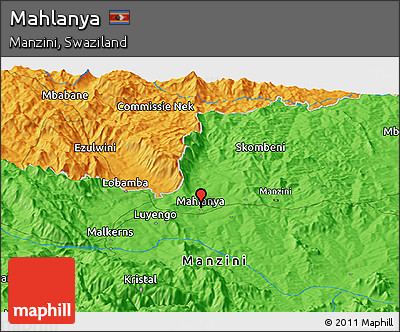 Political Panoramic Map of Mahlanya