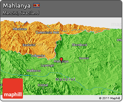 Political Panoramic Map of Mahlanya