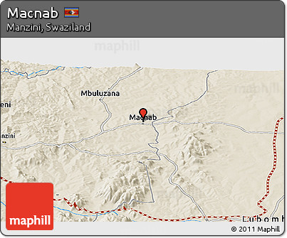 Shaded Relief Panoramic Map of Macnab