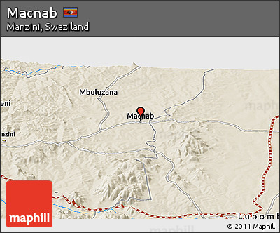 Shaded Relief Panoramic Map of Macnab