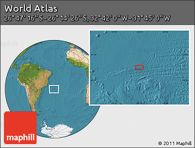 Satellite Location Map of the Area around 26° 30' 51" S, 32° 13' 30" W