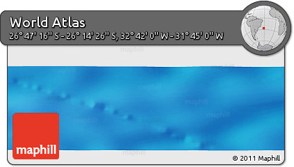 Physical Panoramic Map of the Area around 26° 30' 51" S, 32° 13' 30" W