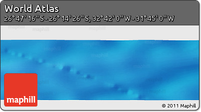 Physical Panoramic Map of the Area around 26° 30' 51" S, 32° 13' 30" W
