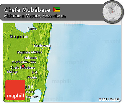 Physical 3D Map of Chefe Mubâbase
