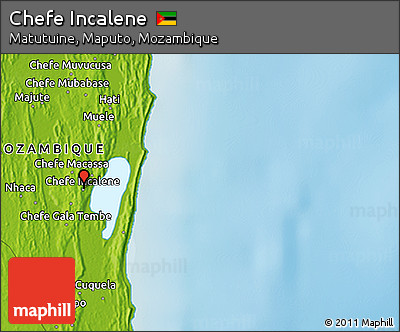Physical 3D Map of Chefe Incalene