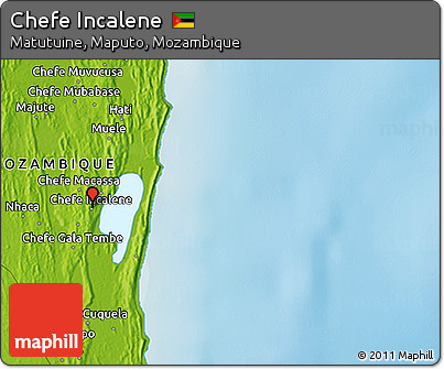 Physical 3D Map of Chefe Incalene