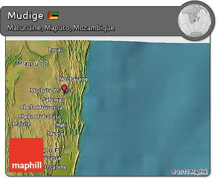 Satellite 3D Map of Mudige