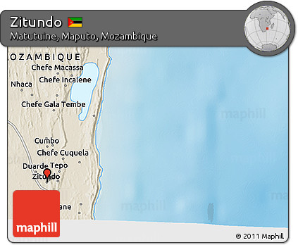 Shaded Relief 3D Map of Zitundo