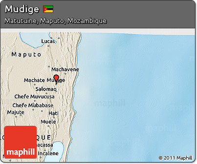 Shaded Relief 3D Map of Mudige