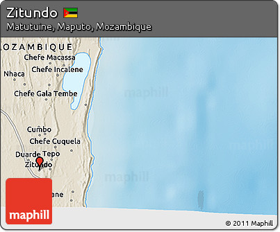 Shaded Relief 3D Map of Zitundo