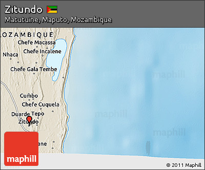 Shaded Relief 3D Map of Zitundo
