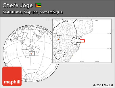 Blank Location Map of Chefe Joge