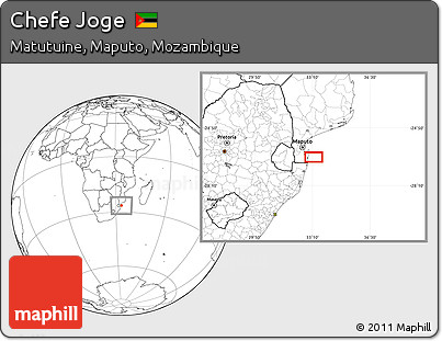 Blank Location Map of Chefe Joge