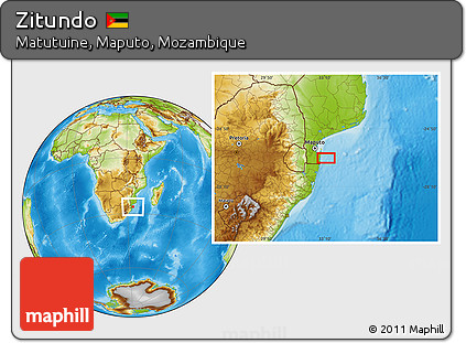 Physical Location Map of Zitundo