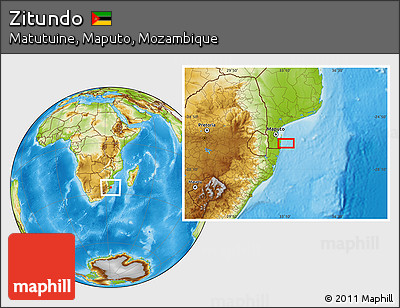 Physical Location Map of Zitundo