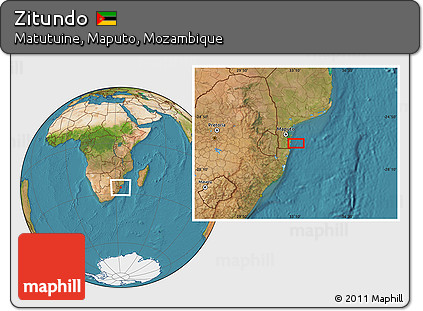 Satellite Location Map of Zitundo