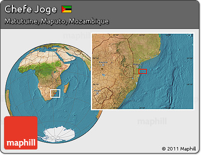 Satellite Location Map of Chefe Joge