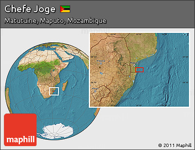 Satellite Location Map of Chefe Joge