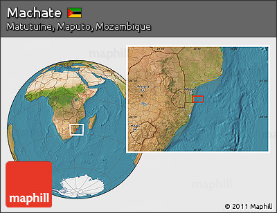 Satellite Location Map of Machate
