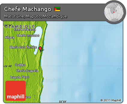 Physical Map of Chefe Machango