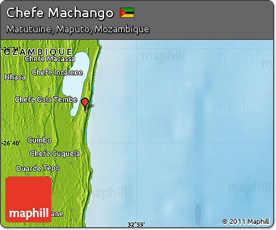 Physical Map of Chefe Machango