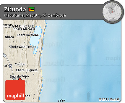 Shaded Relief Map of Zitundo