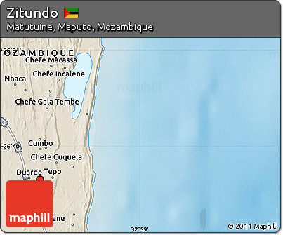 Shaded Relief Map of Zitundo