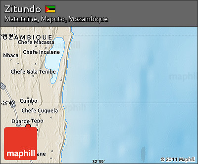 Shaded Relief Map of Zitundo