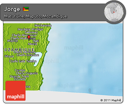 Physical Panoramic Map of Jorge