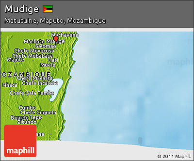 Physical Panoramic Map of Mudige