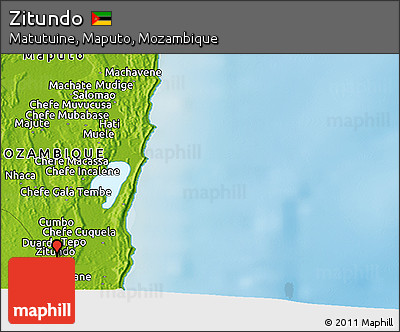 Physical Panoramic Map of Zitundo