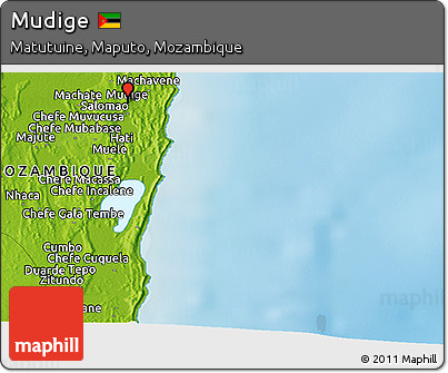 Physical Panoramic Map of Mudige