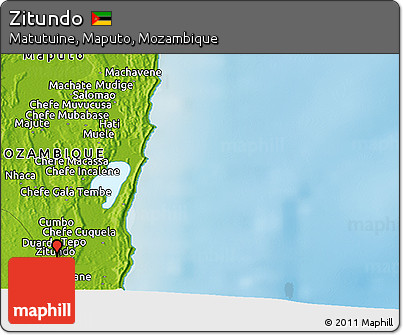 Physical Panoramic Map of Zitundo