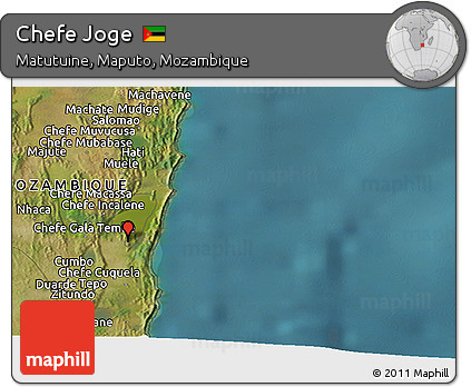Satellite Panoramic Map of Chefe Joge