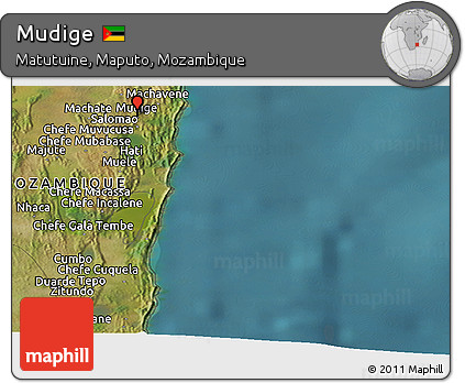 Satellite Panoramic Map of Mudige