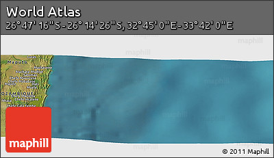 Satellite Panoramic Map of the Area around 26° 30' 51" S, 33° 13' 30" E